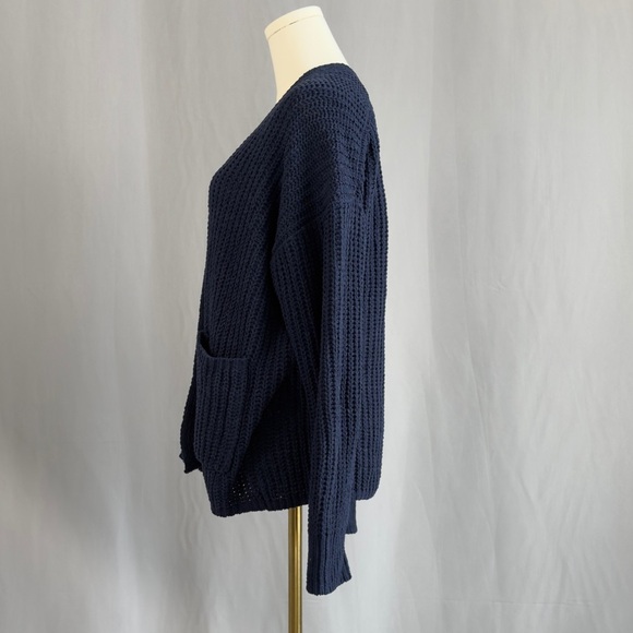 American Eagle Outfitters Navy Open-Front Cardigan - Picture 2 of 4